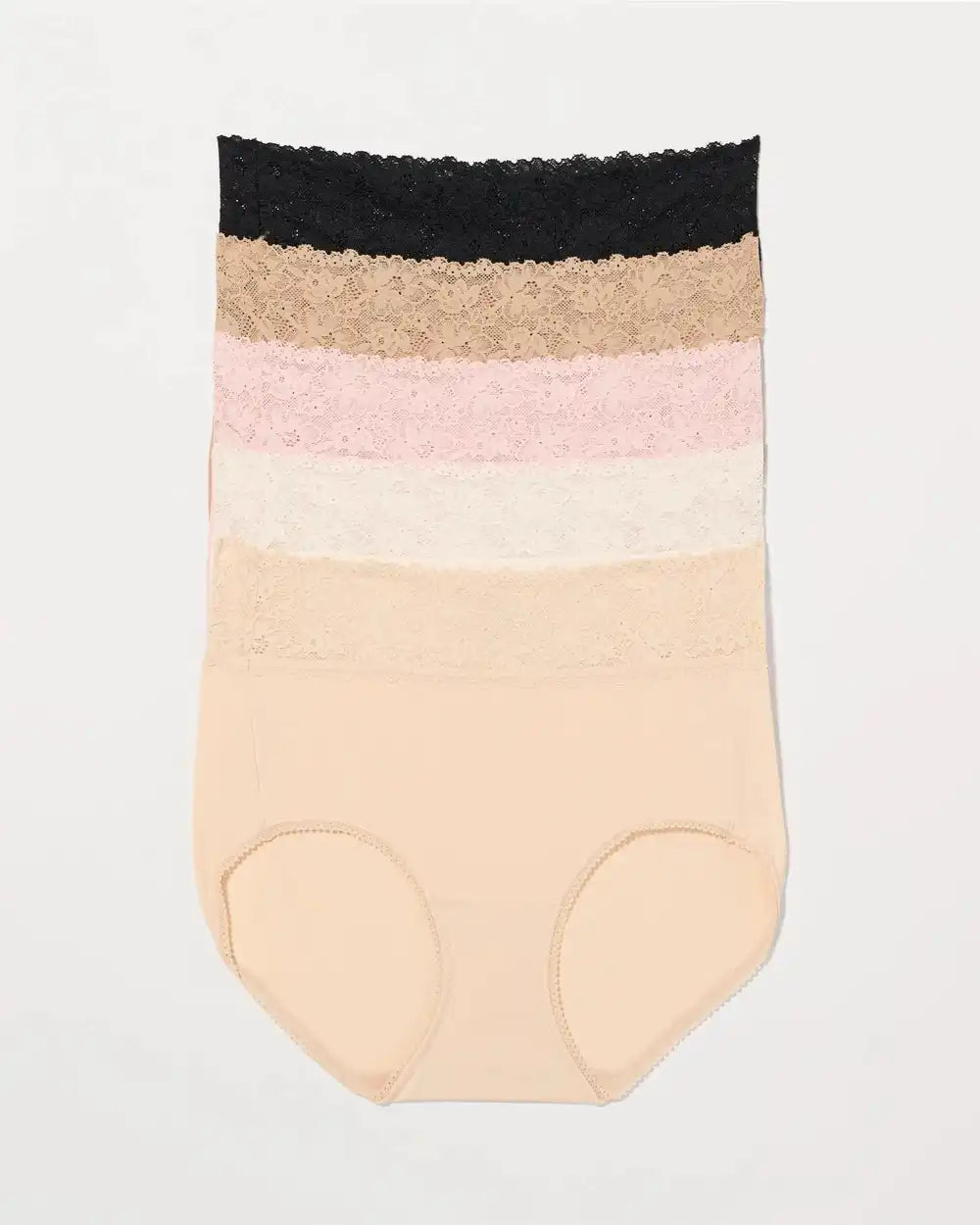 Perfect Lace Waist Brief Panty 5-Pack