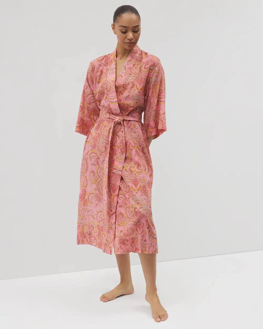 Cotton Voile Midi Robe
