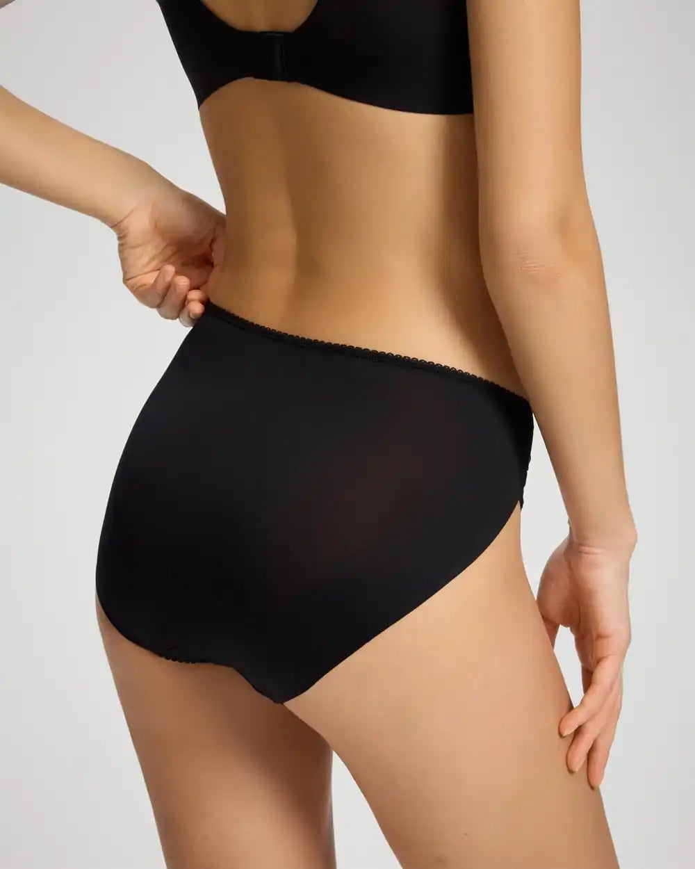 High-Leg Brief Panty with Sensuous Lace