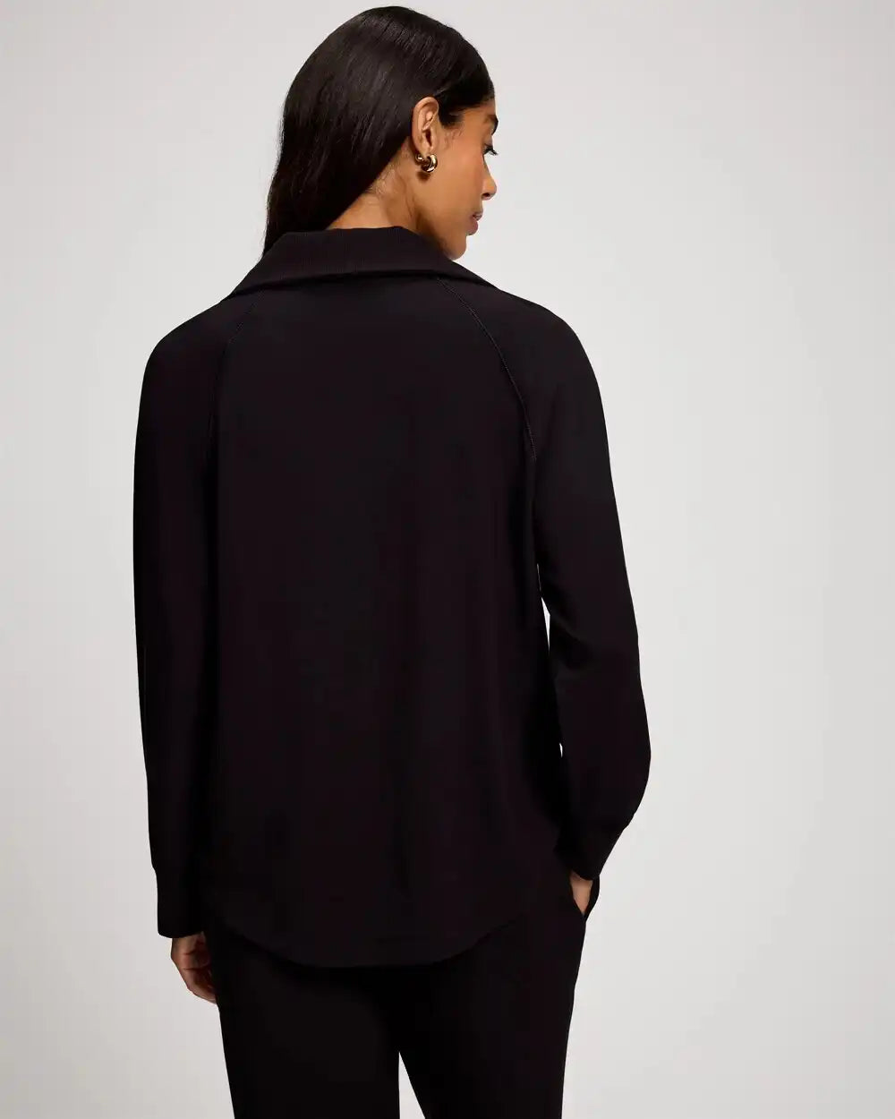 Ultra Soft Funnel Neck Quarter-Zip Top