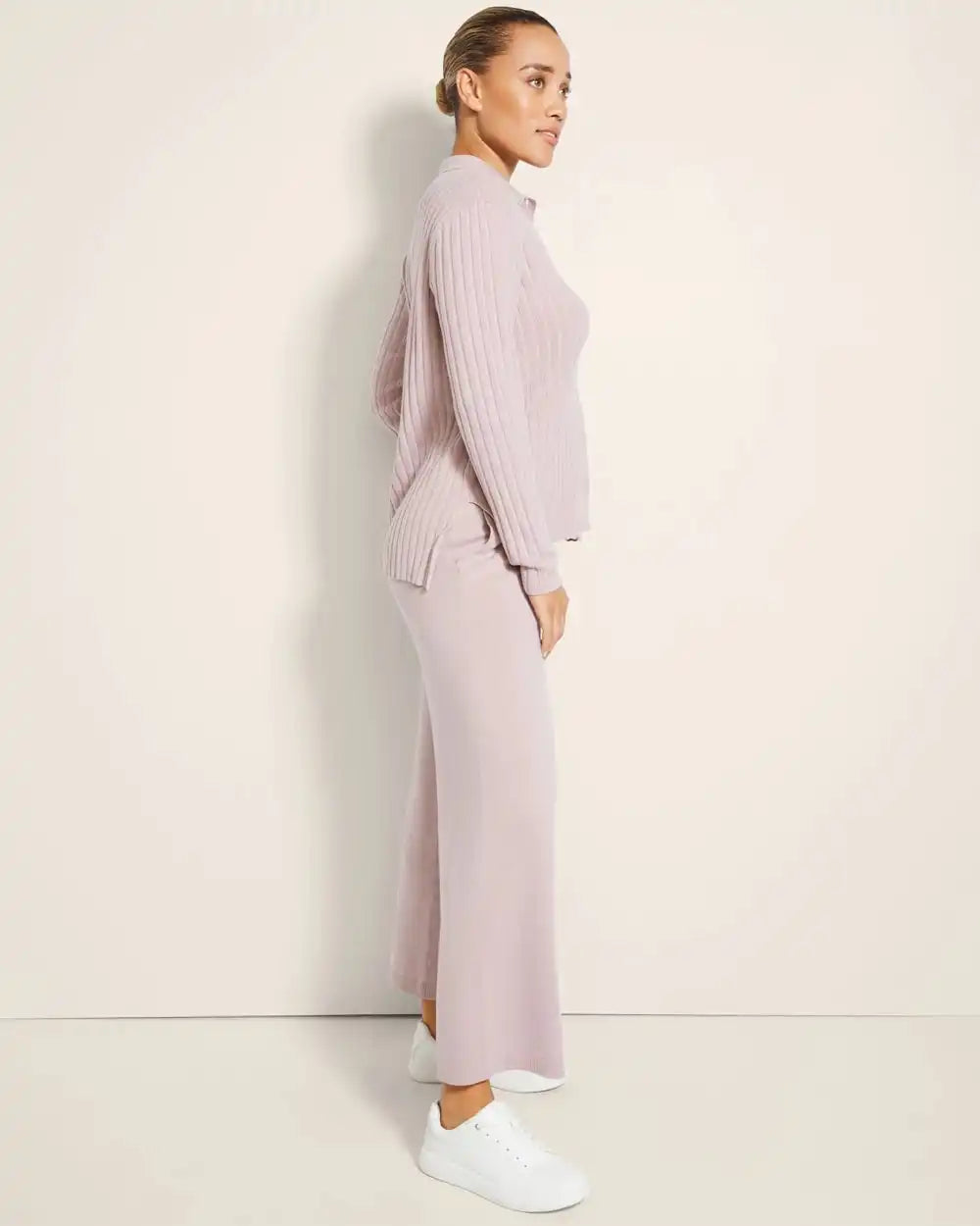 Wide-Leg Sweater Pants